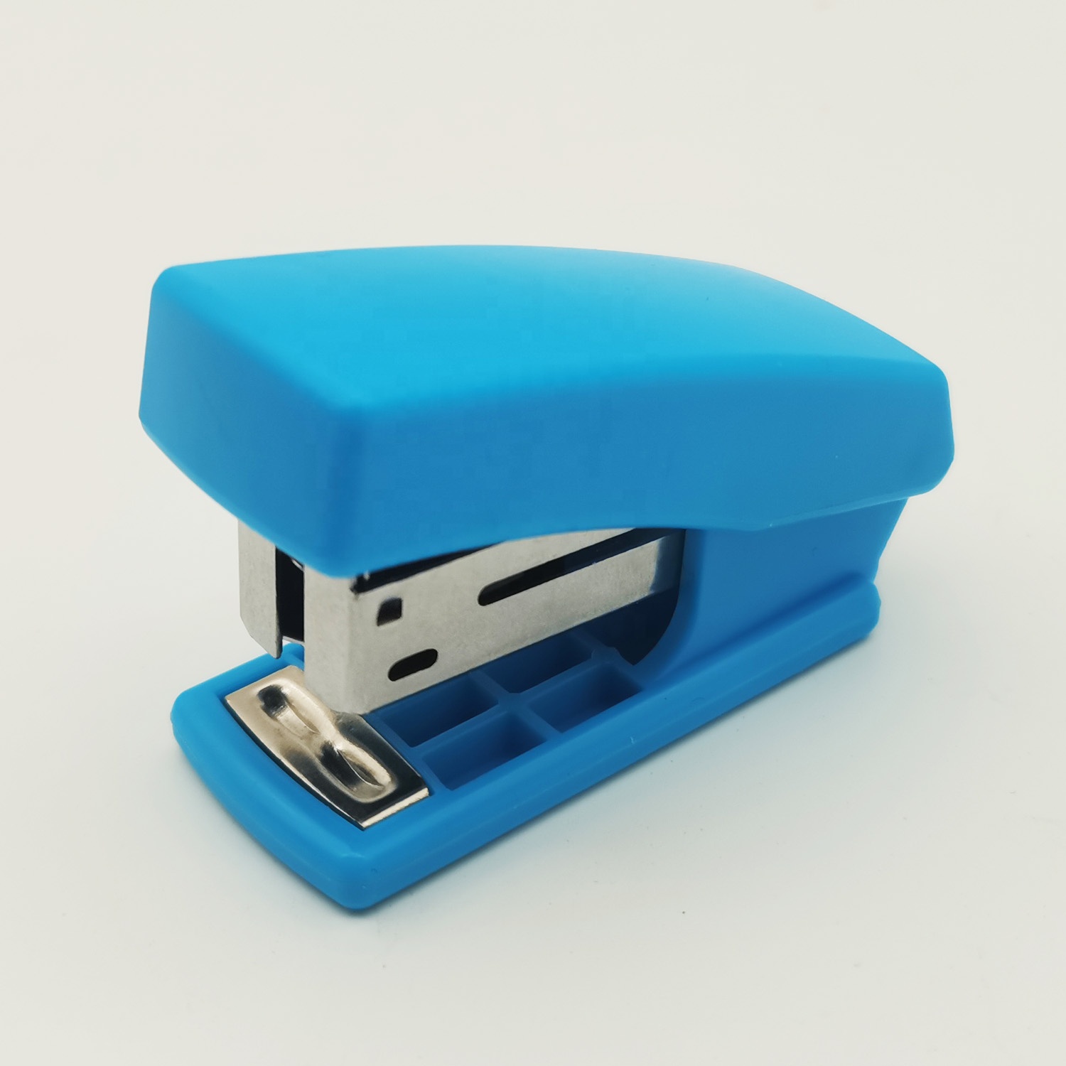 School Student 12 Sheets Binding Small Stapler Stationary Promotional Cute Cheap Blue Promotional Mini Stapler with Remover